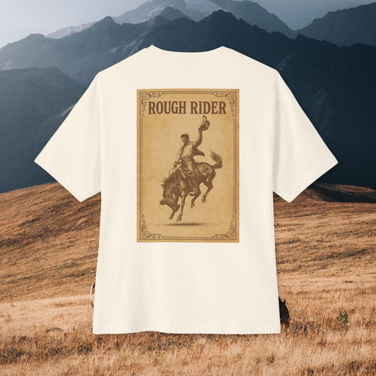 RDS Western Vintage – Rough Rider Oversized Tee & Hoodie | 1800s Cowboy Poster Streetwear